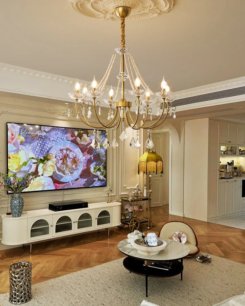 Lustra Chandelier Pearl Crystal Elegant Classic - Image 12