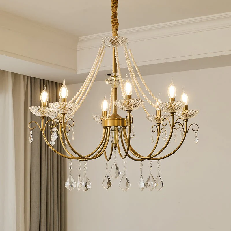 Lustra Chandelier Pearl Crystal Elegant Classic - Image 14