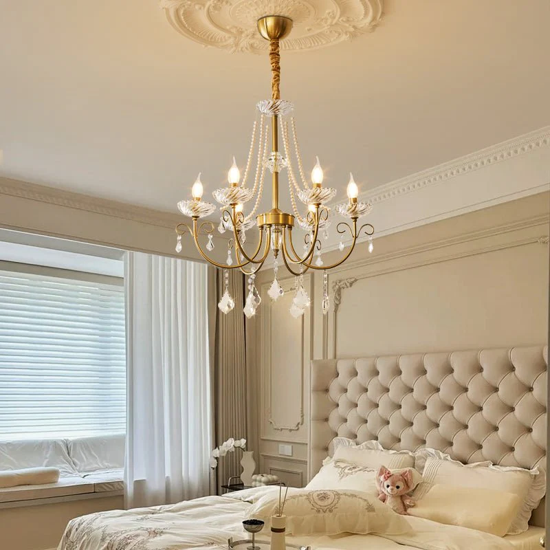 Lustra Chandelier Pearl Crystal Elegant Classic - Image 16