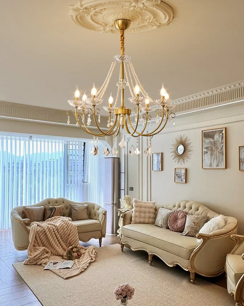 Lustra Chandelier Pearl Crystal Elegant Classic - Image 17