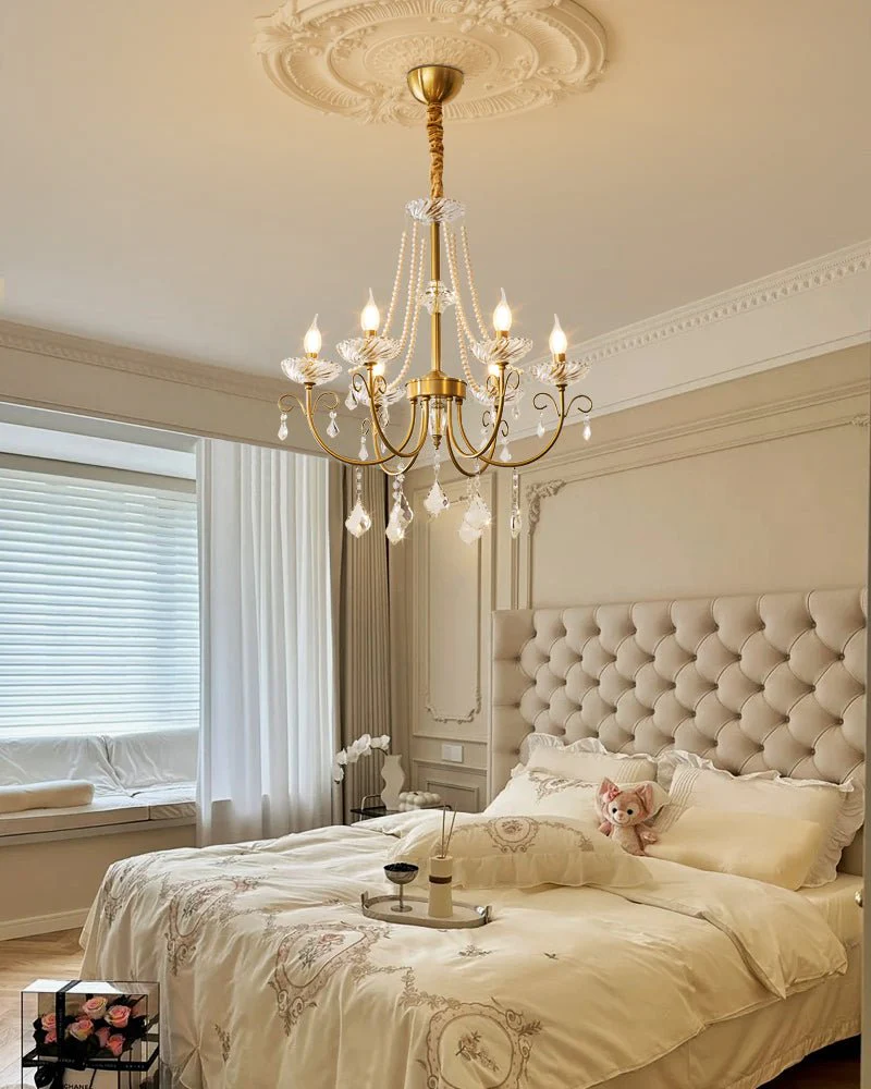 Lustra Chandelier Pearl Crystal Elegant Classic - Image 18