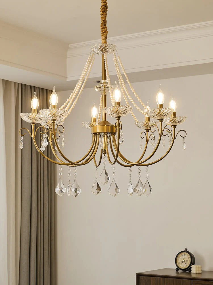 Lustra Chandelier Pearl Crystal Elegant Classic - Image 19