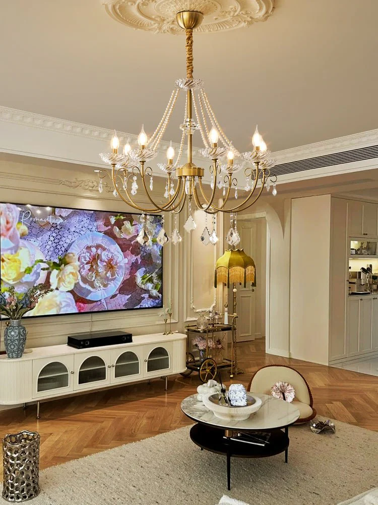 Lustra Chandelier Pearl Crystal Elegant Classic - Image 22