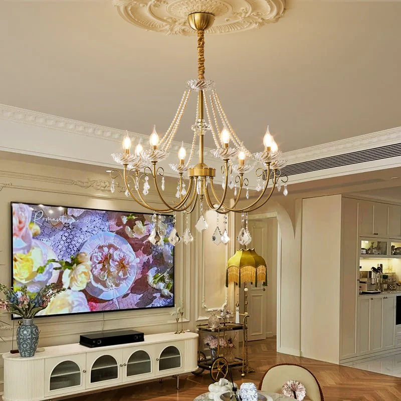 Lustra Chandelier Pearl Crystal Elegant Classic - Image 23