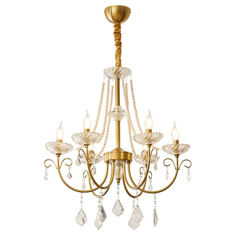 Lustra Chandelier Pearl Crystal Elegant Classic - Image 7