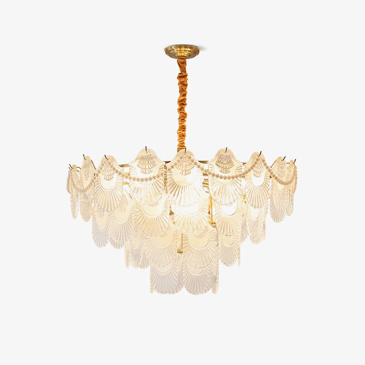 Lustra Chandelier Pearl Glass Shell - Image 11