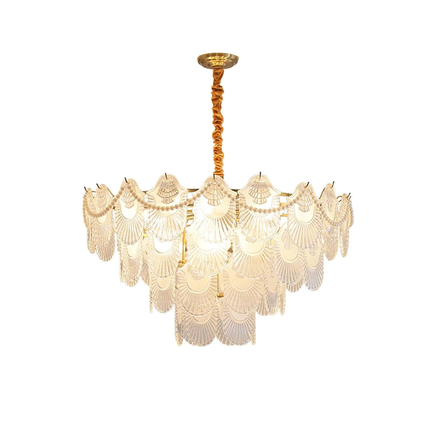 Lustra Chandelier Pearl Glass Shell - Image 15