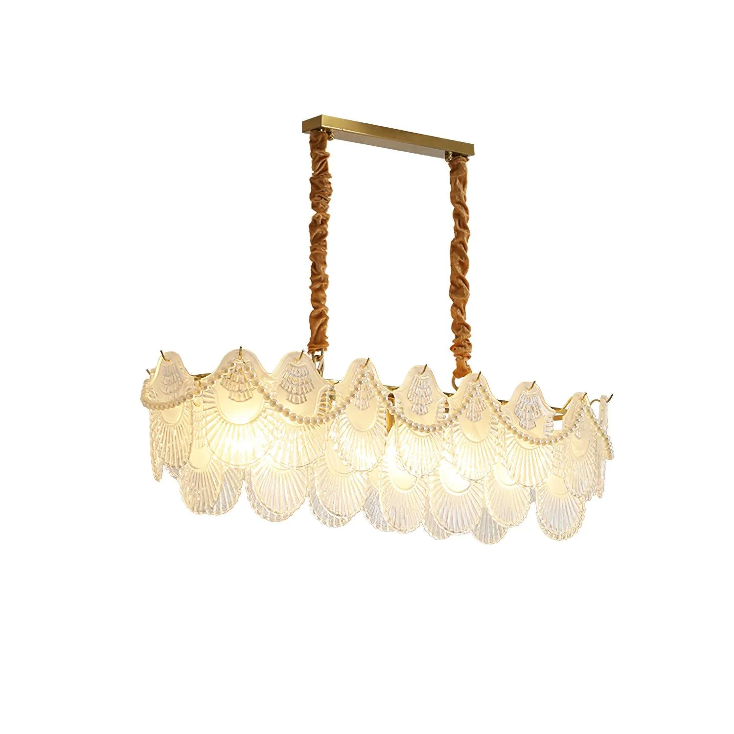 Lustra Chandelier Pearl Glass Shell - Image 17