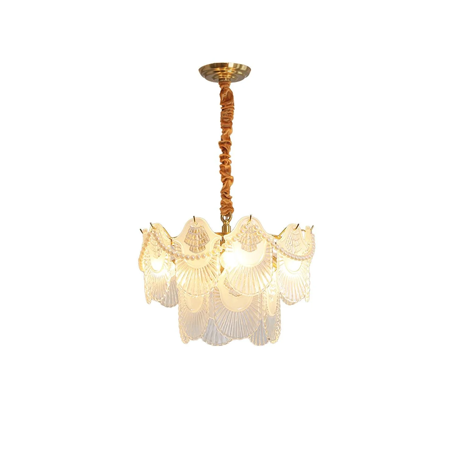 Lustra Chandelier Pearl Glass Shell - Image 7