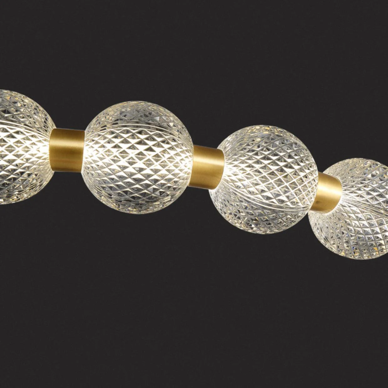 Lustra Chandelier Pearl Gold Ring Elegant - Image 27