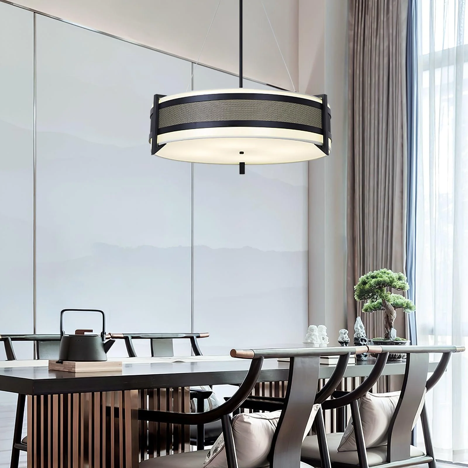 Lustra Chandelier Pedesina Black Mesh LED - Image 14