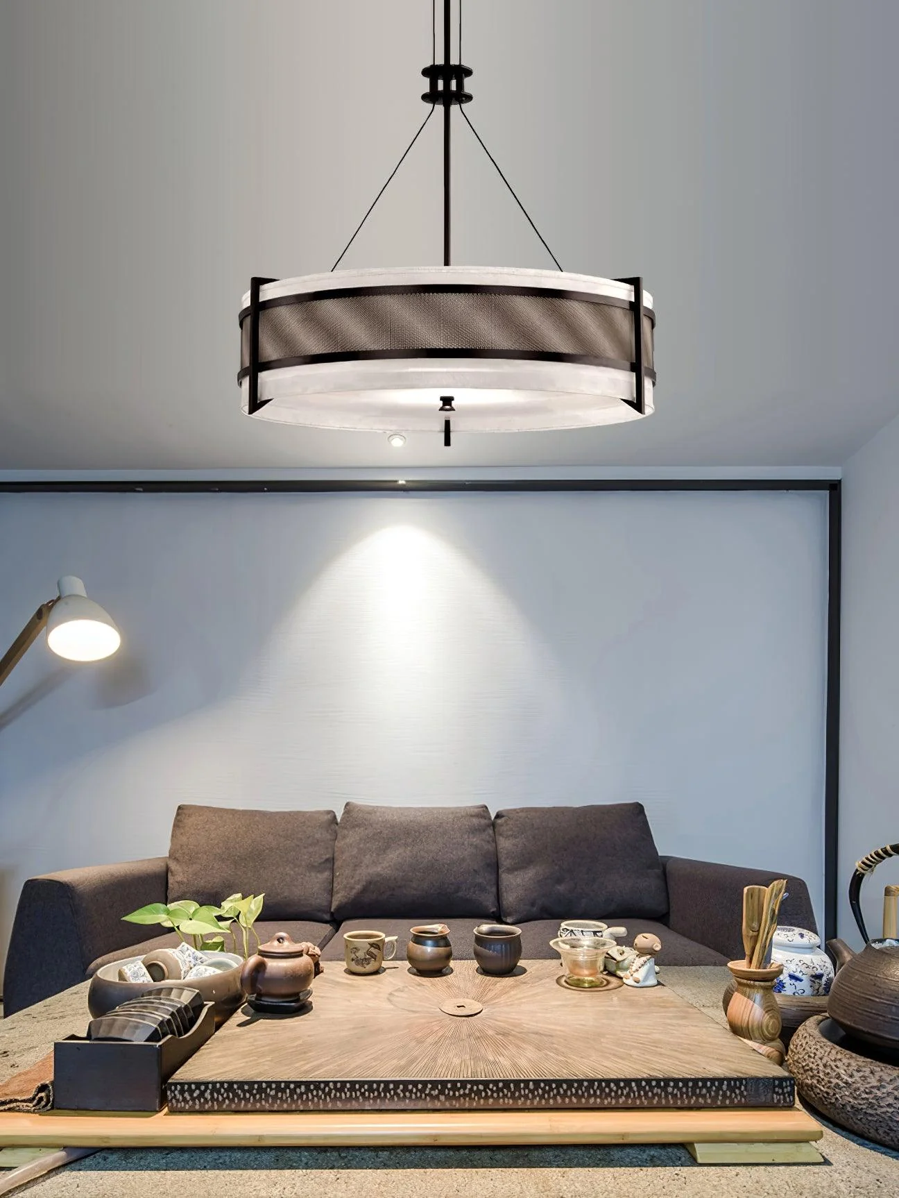 Lustra Chandelier Pedesina Black Mesh LED - Image 2