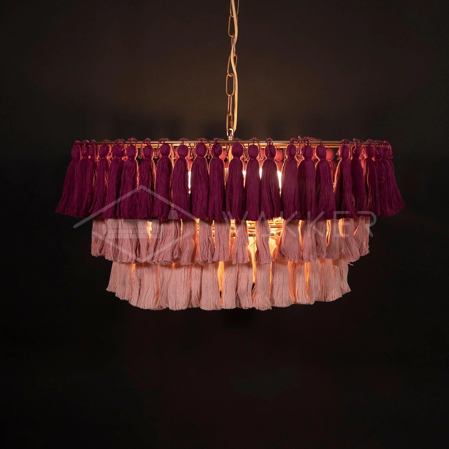 Lustra Chandelier Pink Bohemian Chic - Image 30
