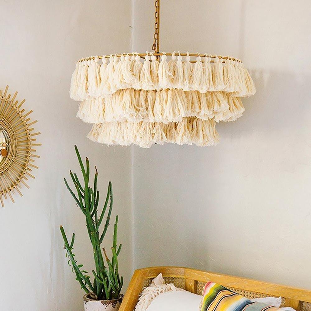 Lustra Chandelier Pink Bohemian Chic - Image 4