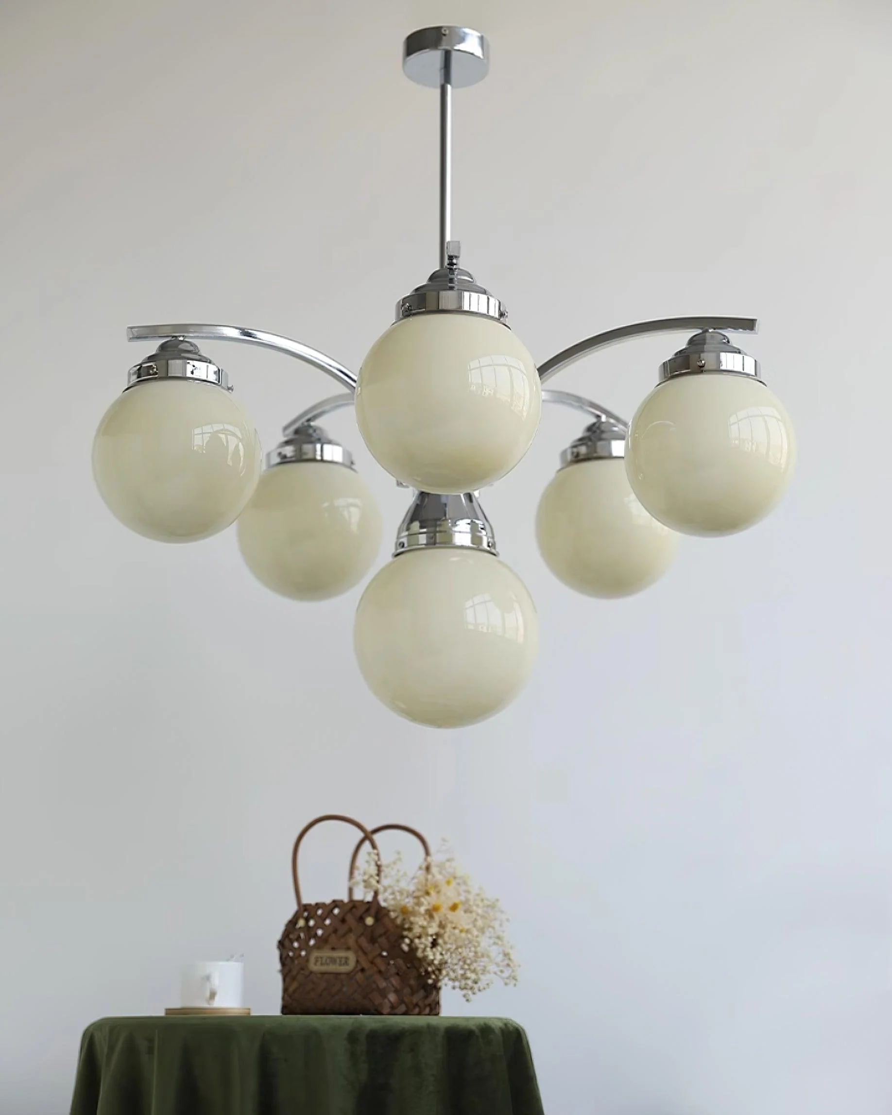 Lustra Chandelier Pink Glass - Image 24