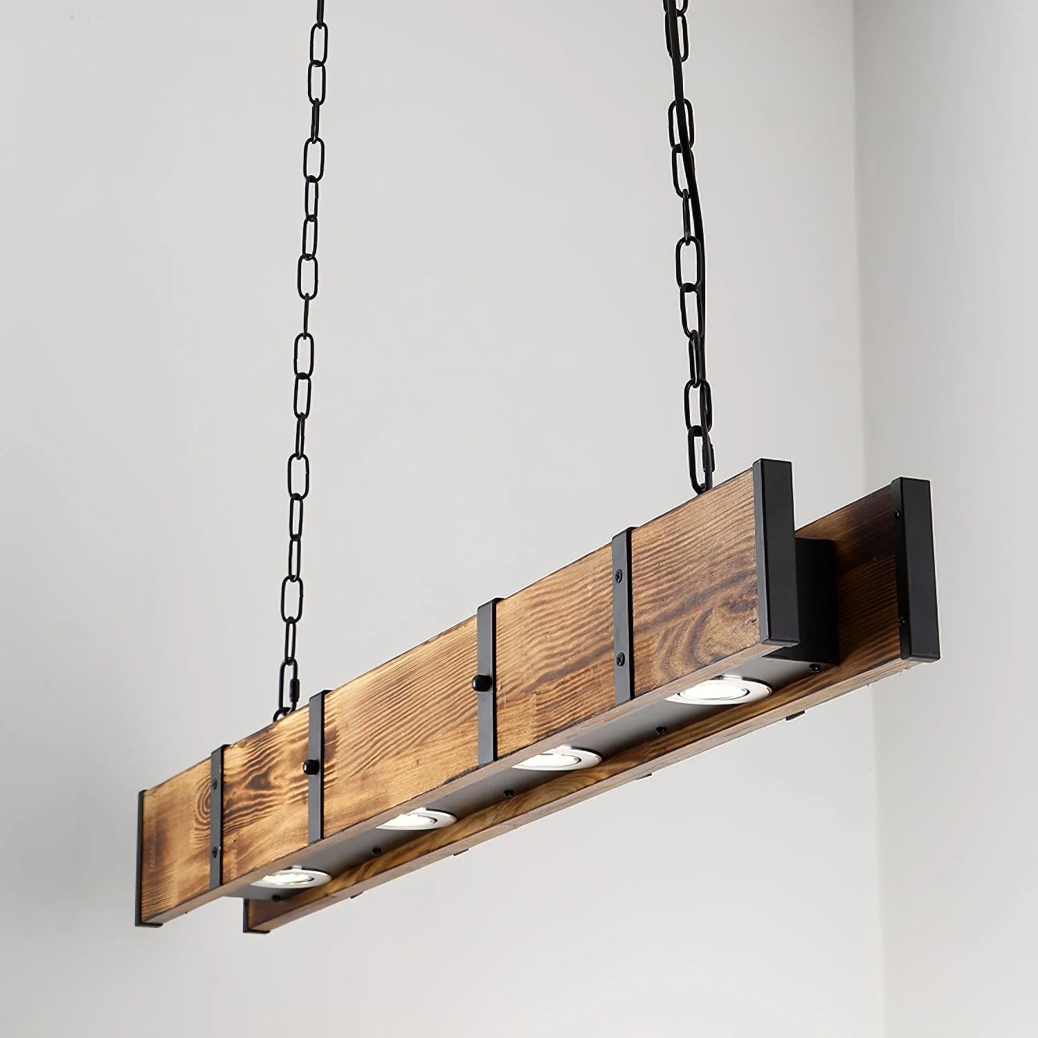 Lustra Chandelier Pleva Linear Natural Wood - Image 19