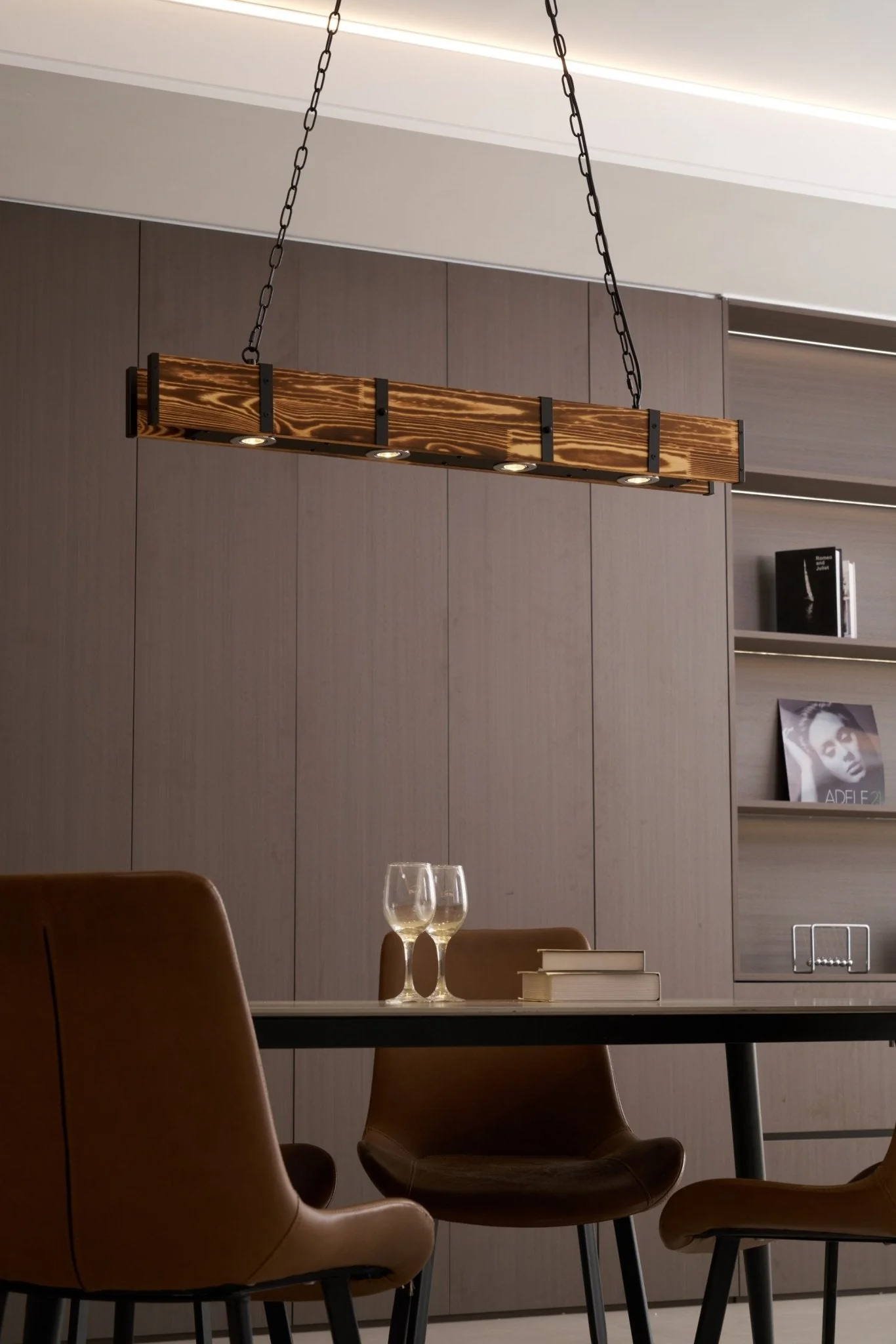 Lustra Chandelier Pleva Linear Natural Wood - Image 26