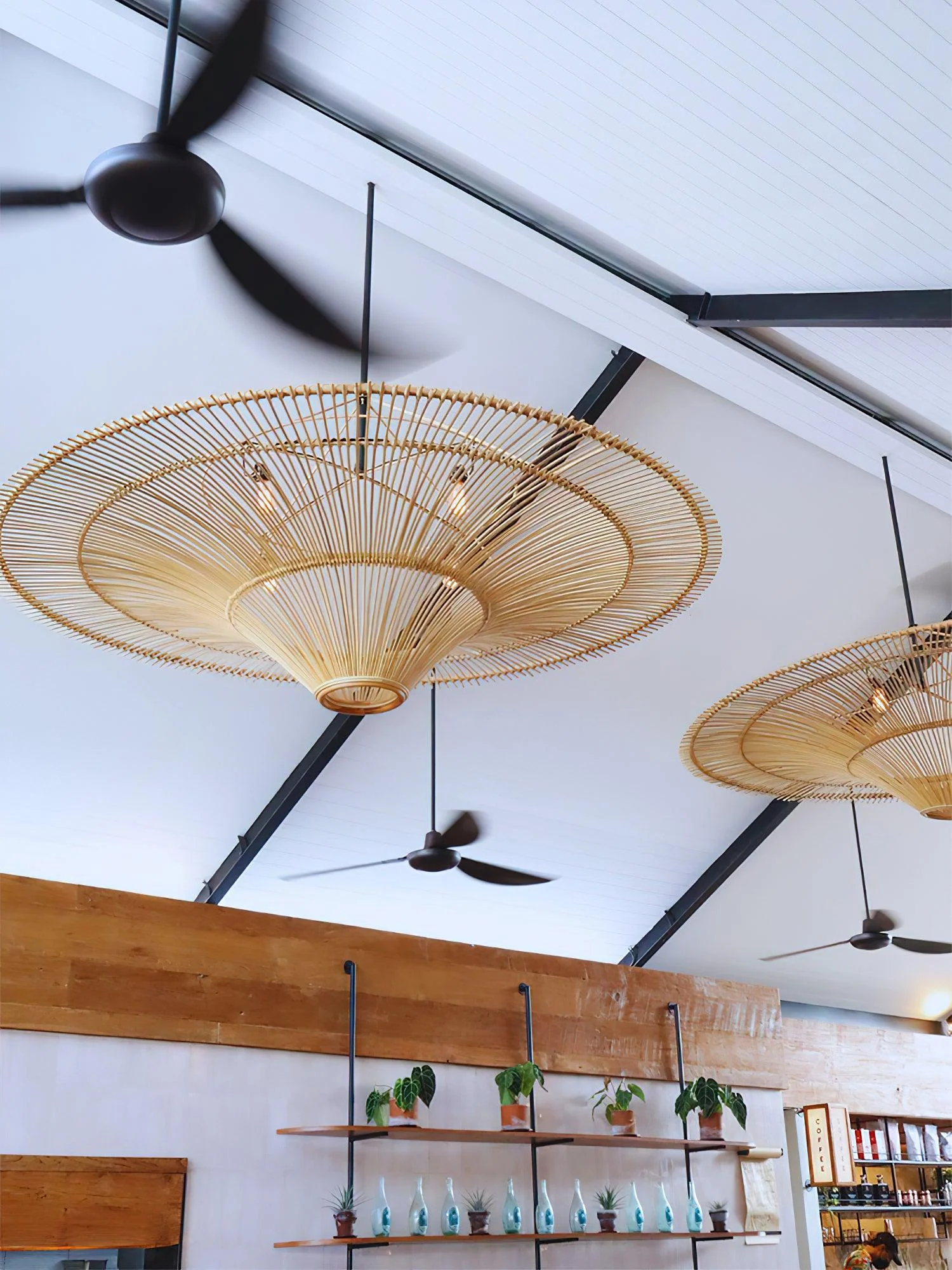 Lustra Chandelier Rattan Natural - Image 2