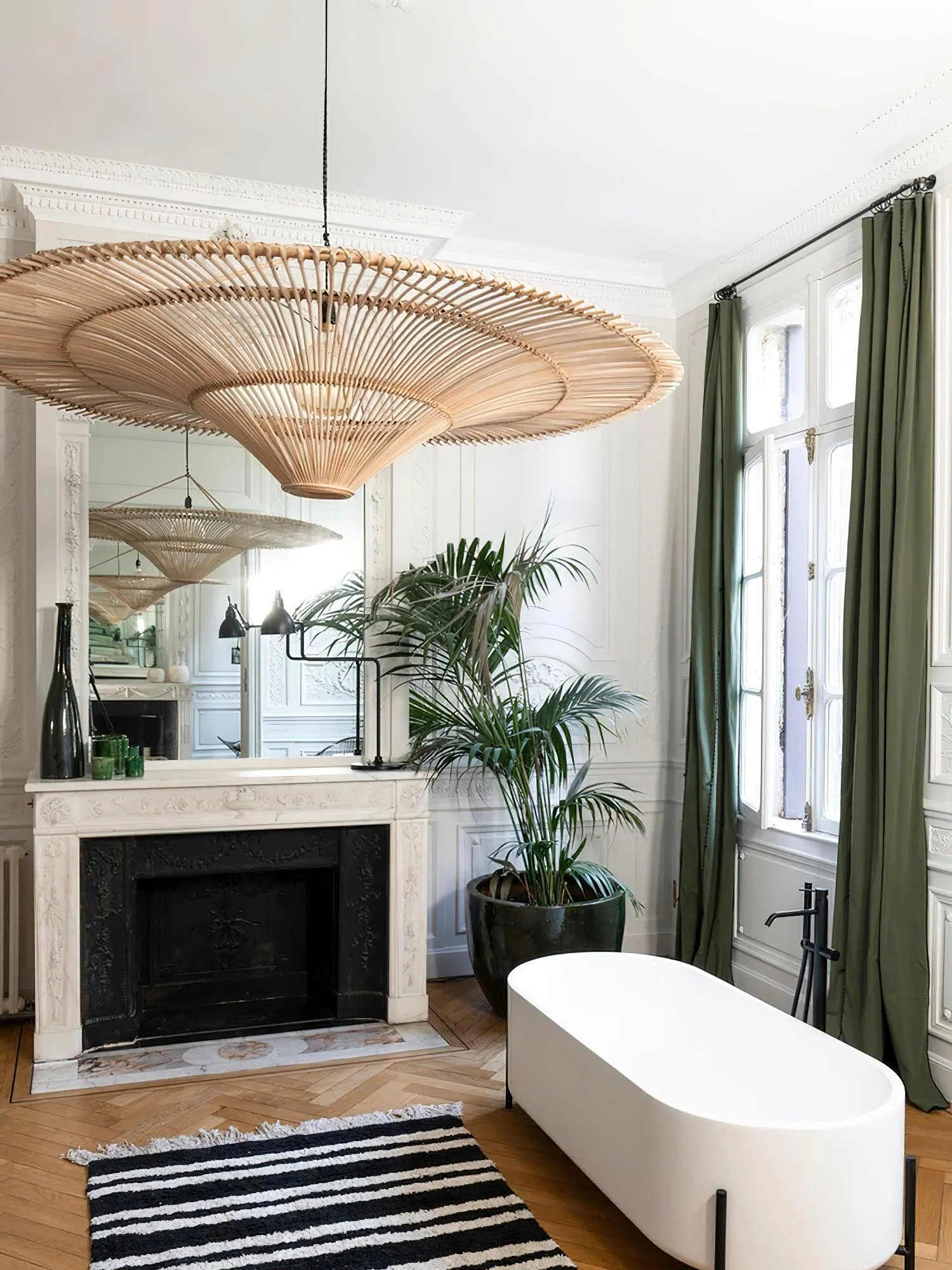 Lustra Chandelier Rattan Natural - Image 4