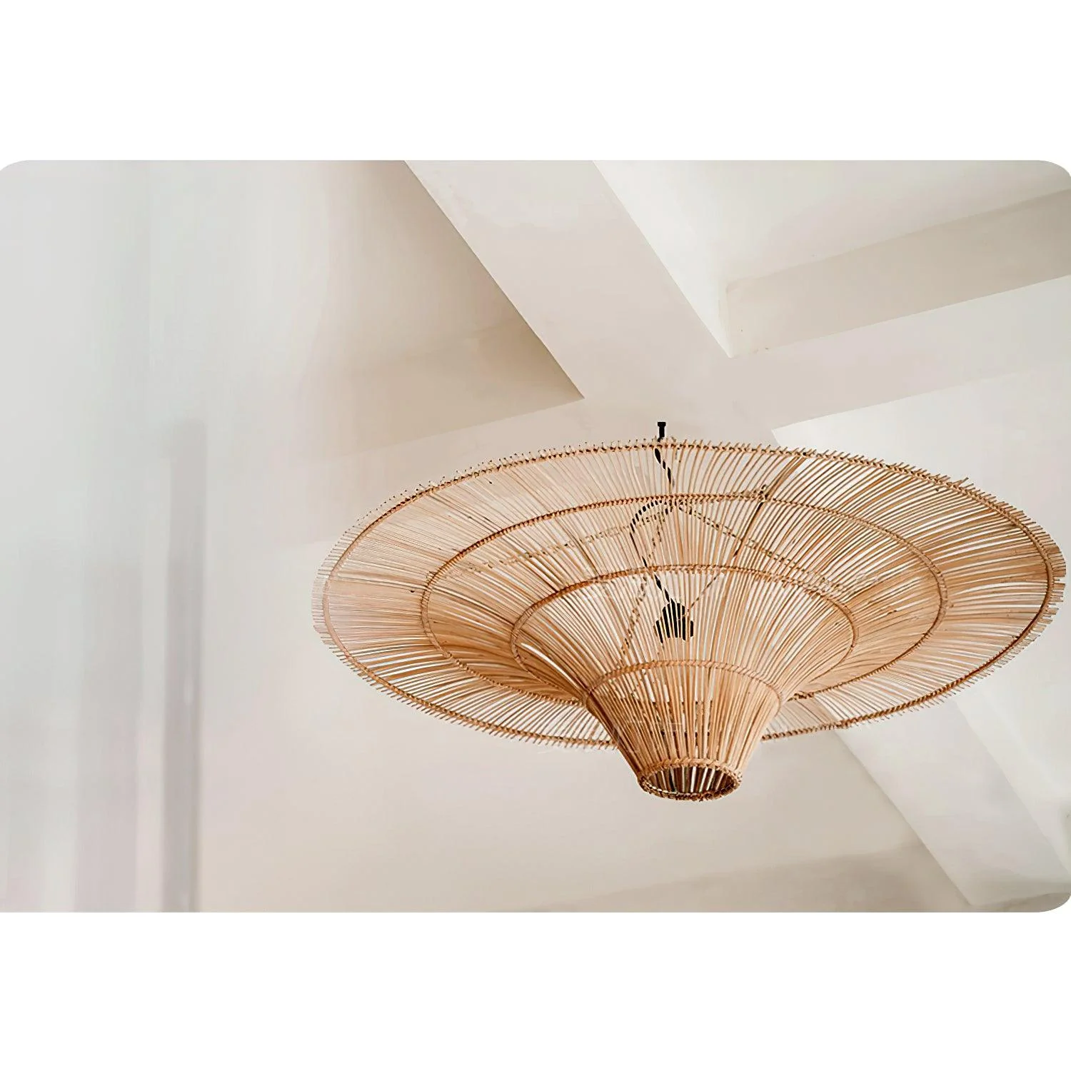 Lustra Chandelier Rattan Natural - Image 6