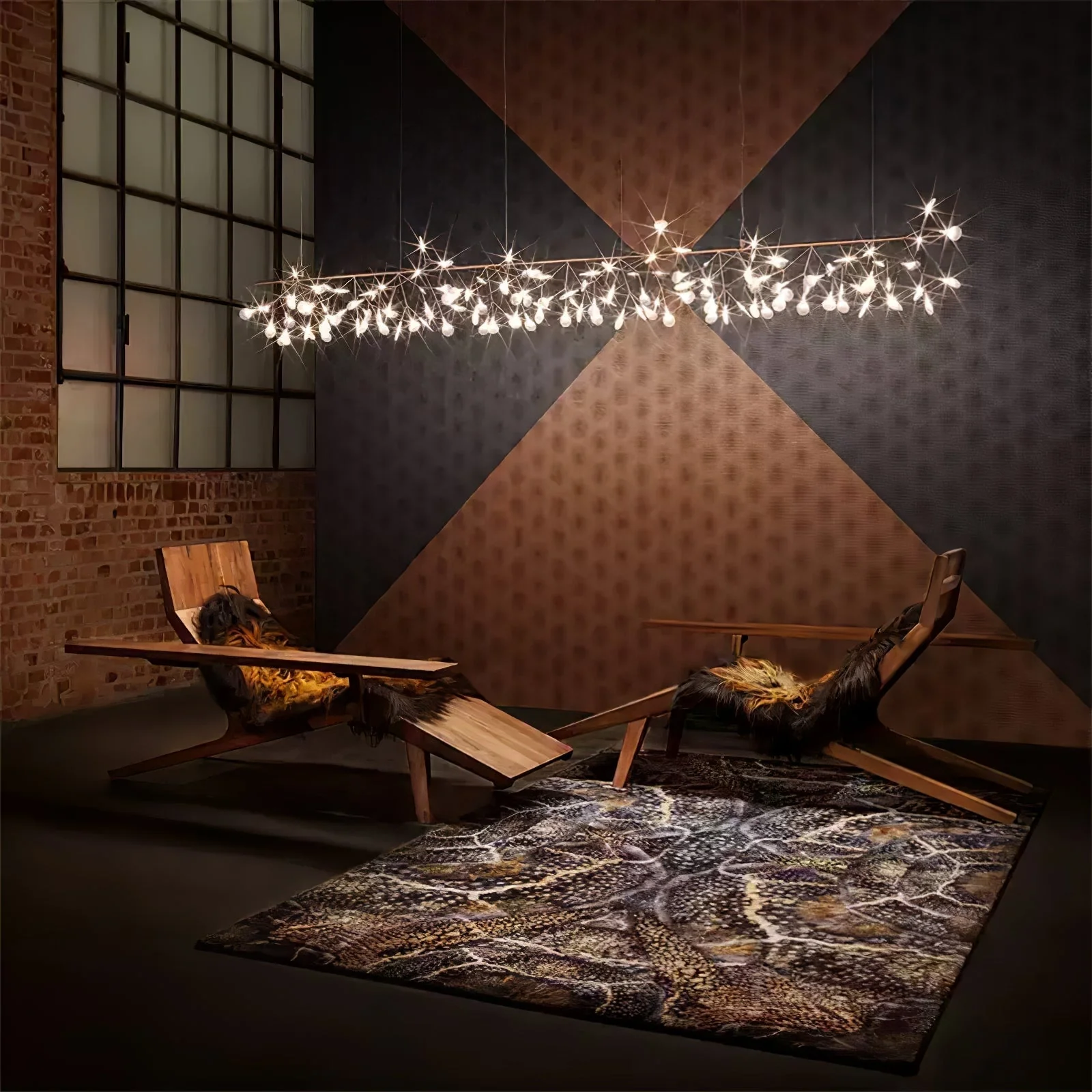 Lustra Chandelier Rose Gold Firefly LED Branch - Image 40