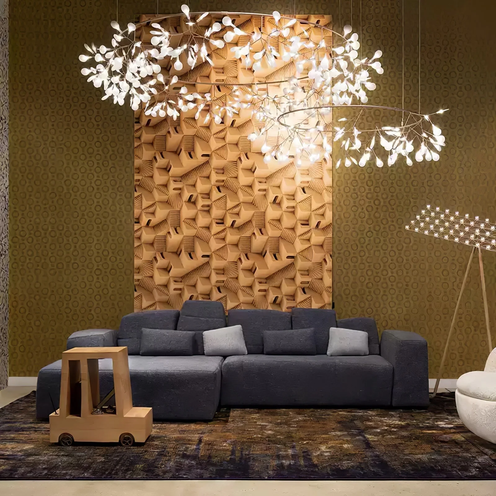 Lustra Chandelier Rose Gold Firefly LED Branch - Image 65