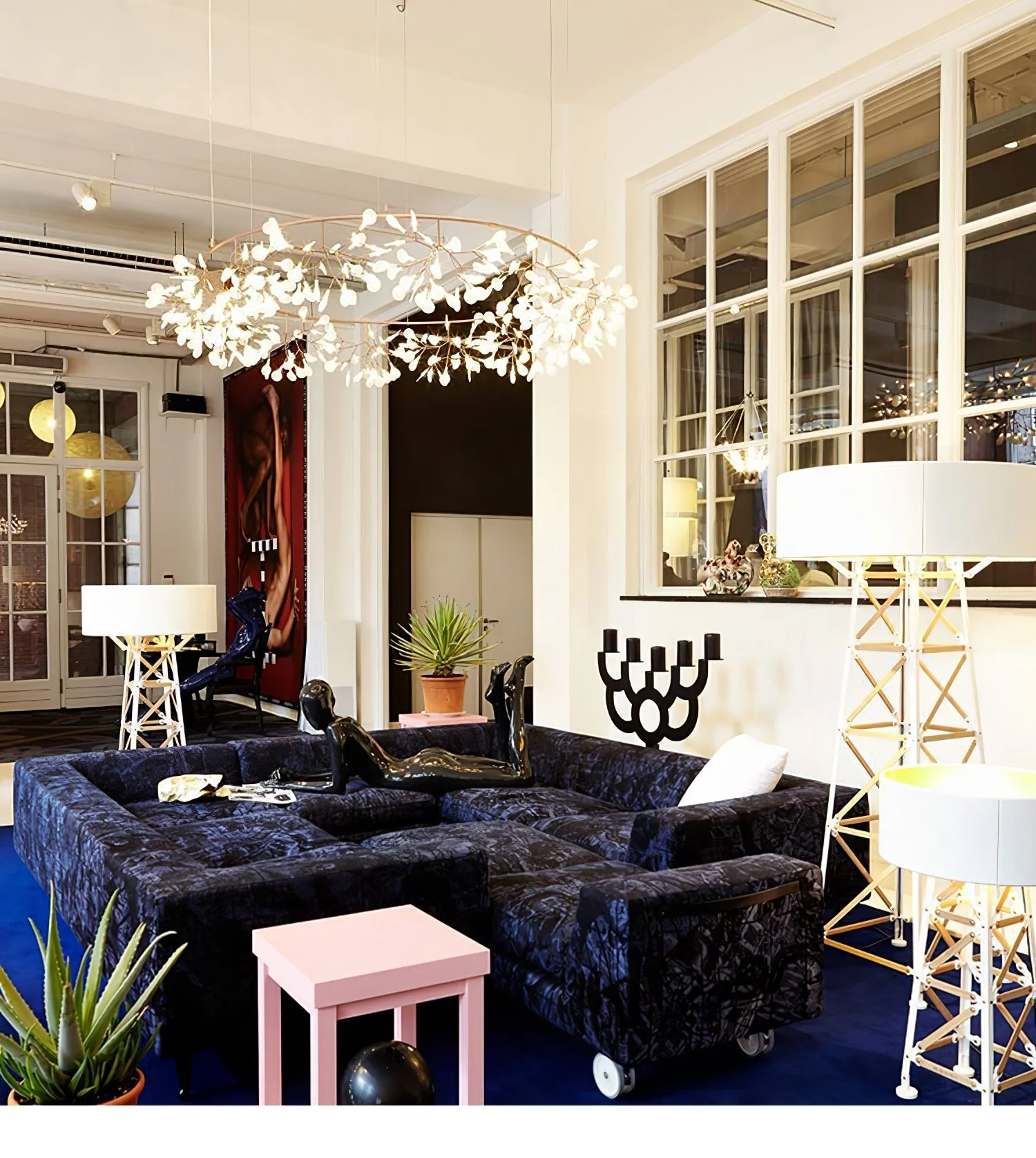 Lustra Chandelier Rose Gold Firefly LED Branch - Image 66