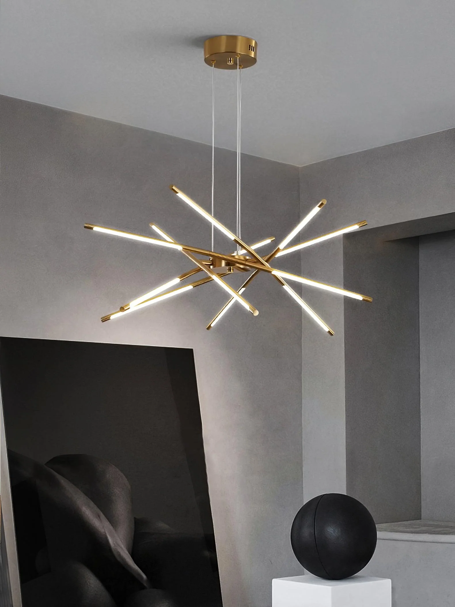Lustra Chandelier Rotatable LED Modern - Image 35