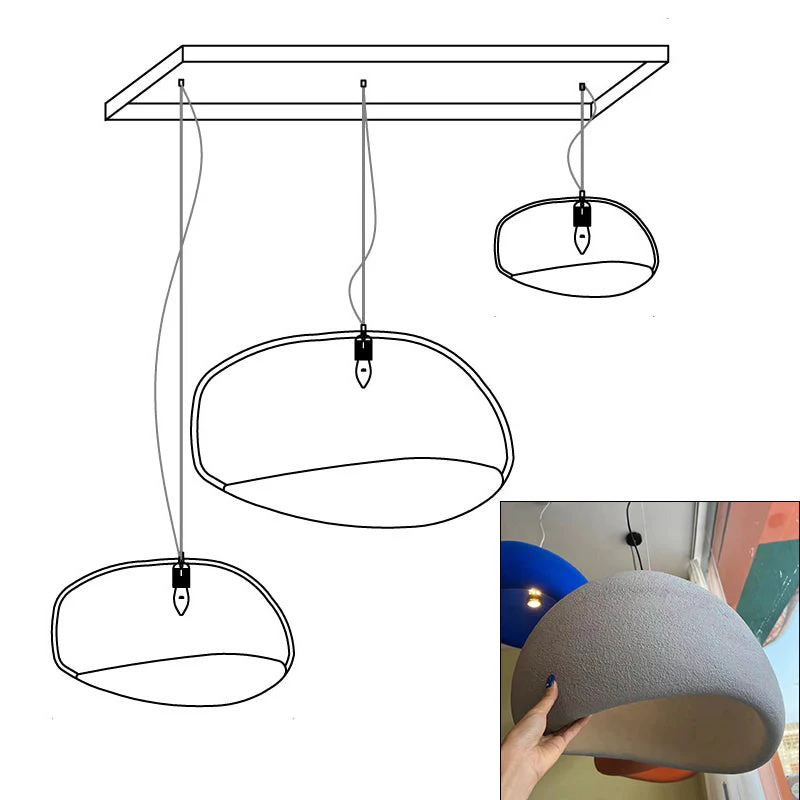 Lustra Chandelier Rough Combination Wabi-Sabi - Image 32