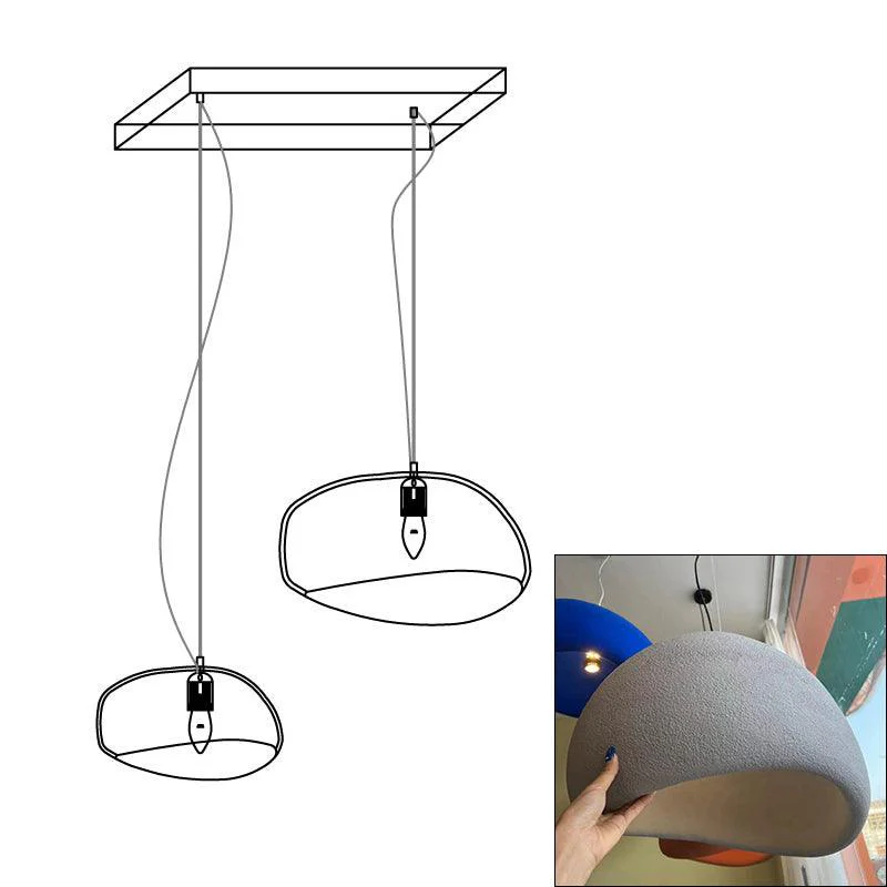 Lustra Chandelier Rough Combination Wabi-Sabi - Image 7