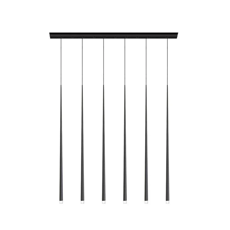 Lustra Chandelier Slender Black Minimalist - Image 10
