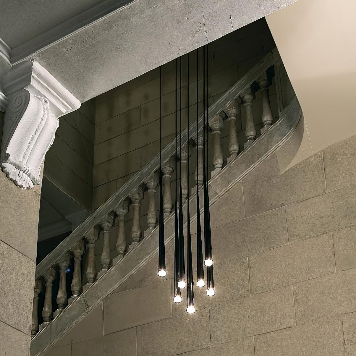 Lustra Chandelier Slender Black Minimalist - Image 23