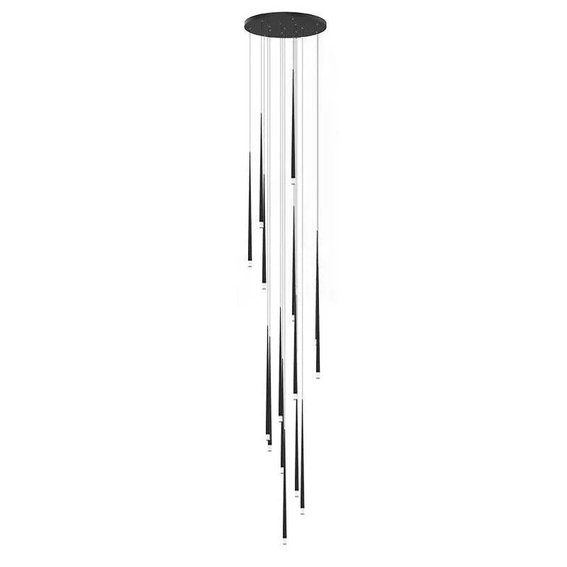 Lustra Chandelier Slender Black Minimalist - Image 24