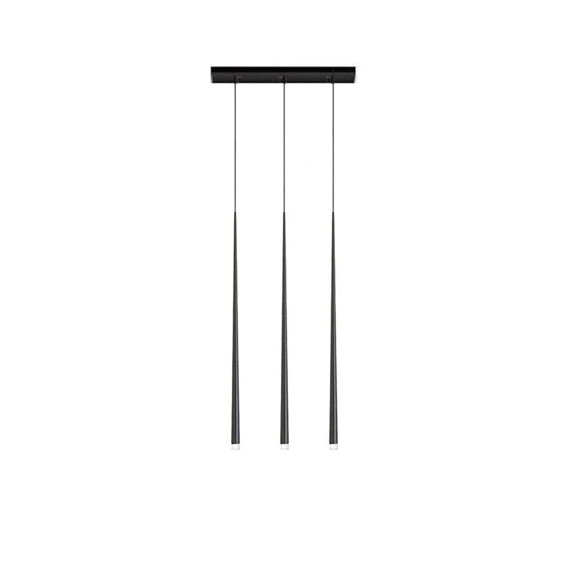 Lustra Chandelier Slender Black Minimalist - Image 26