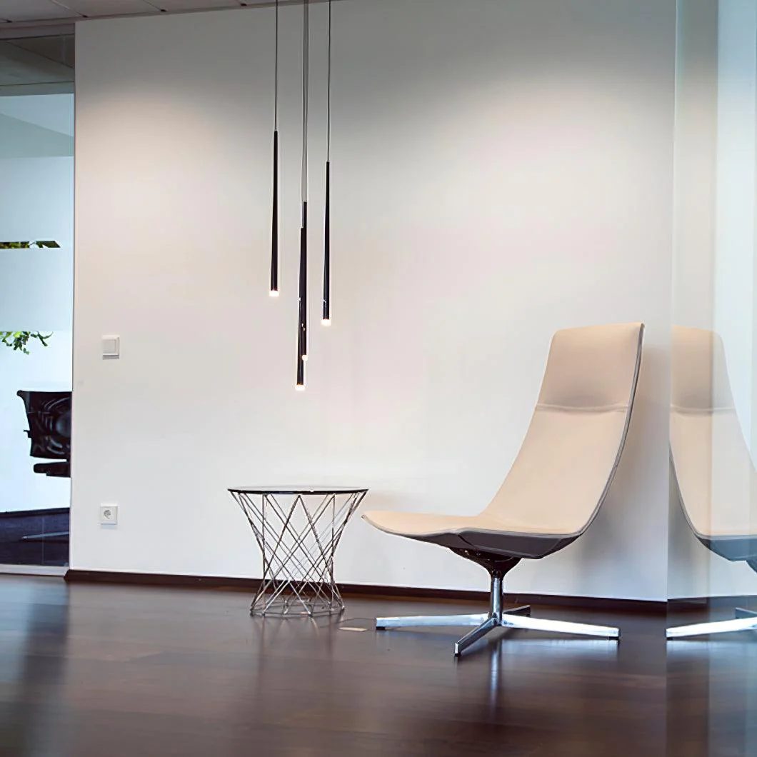 Lustra Chandelier Slender Black Minimalist - Image 28