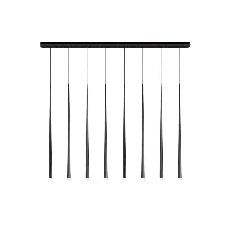 Lustra Chandelier Slender Black Minimalist - Image 30