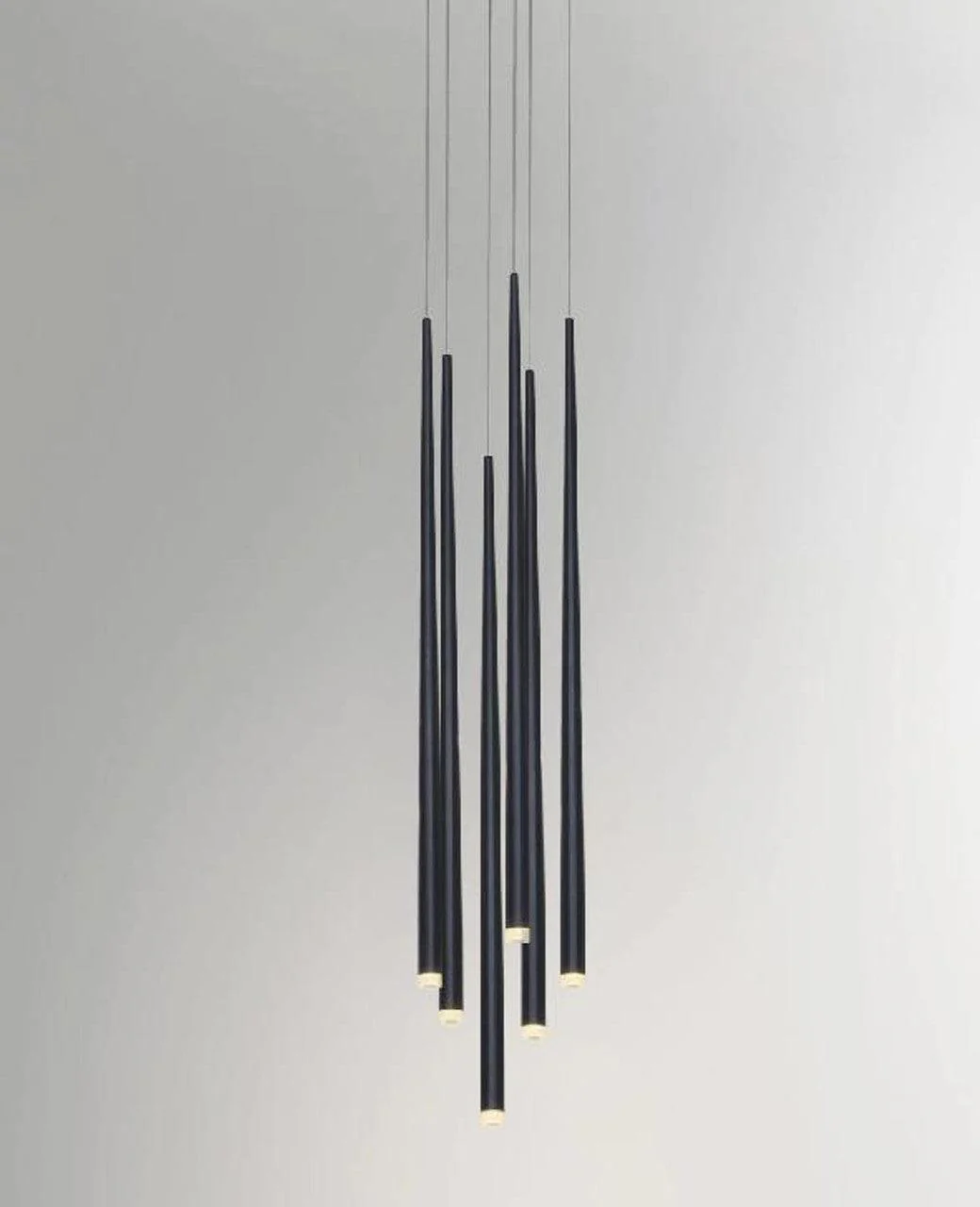Lustra Chandelier Slender Black Minimalist - Image 5