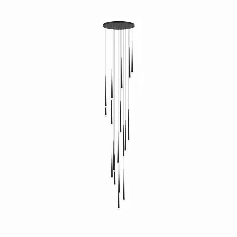 Lustra Chandelier Slender Black Minimalist - Image 50