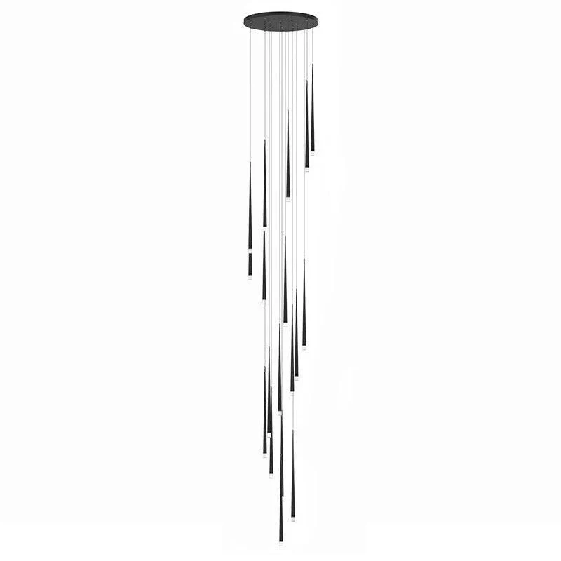 Lustra Chandelier Slender Black Minimalist - Image 51