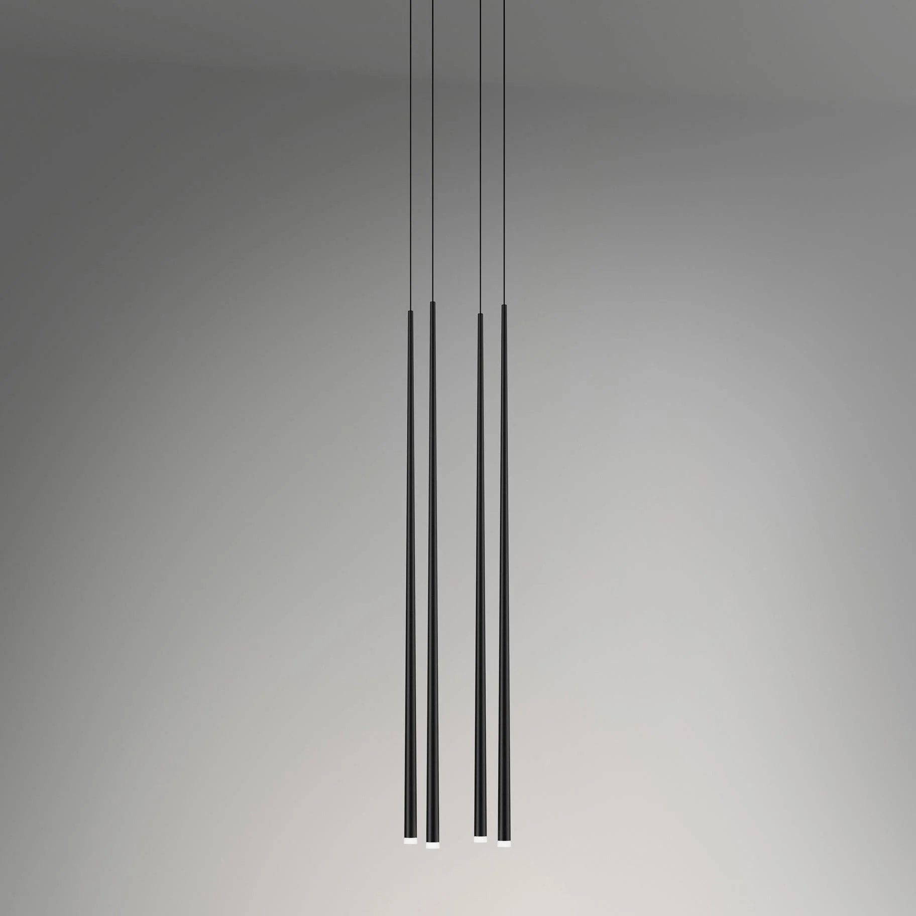 Lustra Chandelier Slender Black Minimalist - Image 52