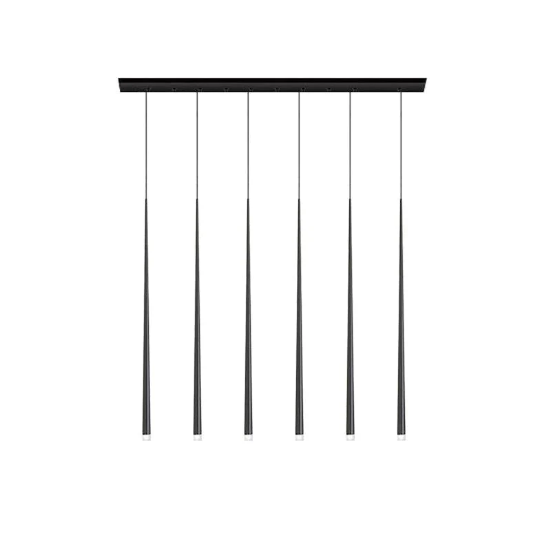 Lustra Chandelier Slender Black Minimalist - Image 58