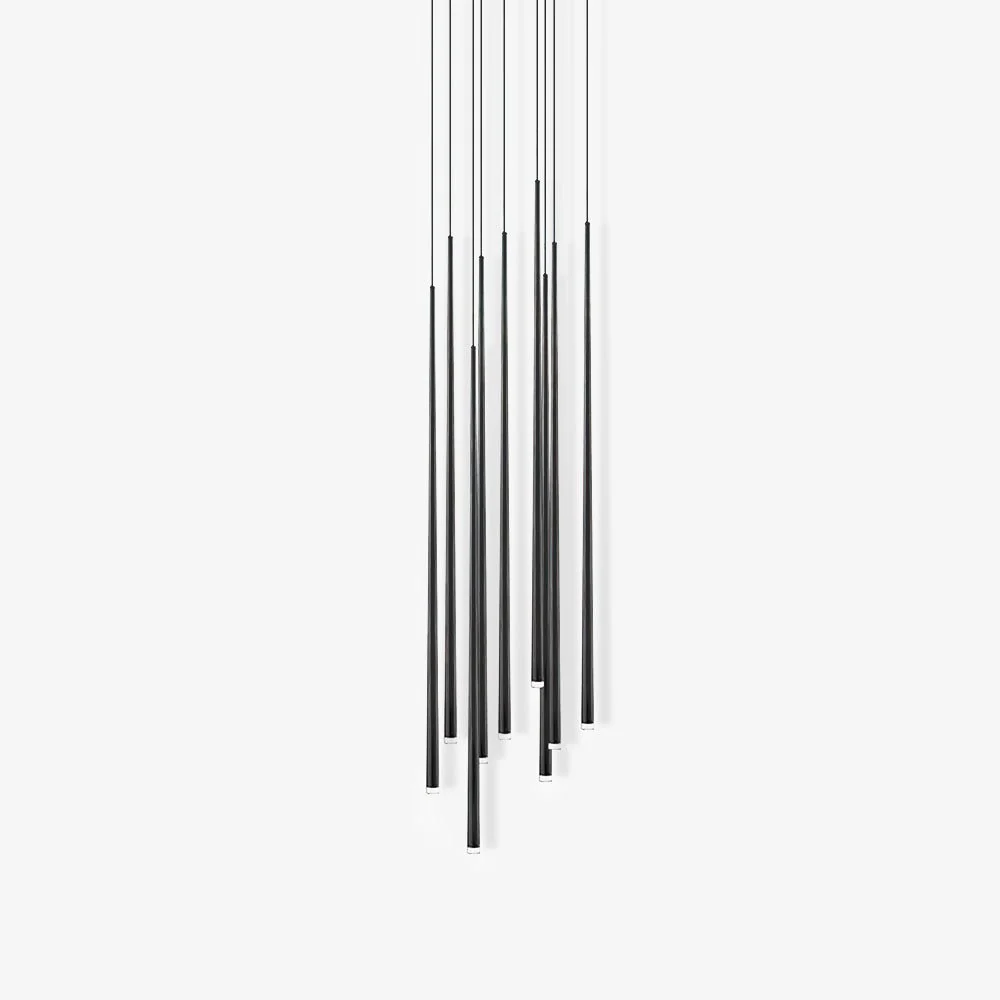 Lustra Chandelier Slender Black Minimalist - Image 6
