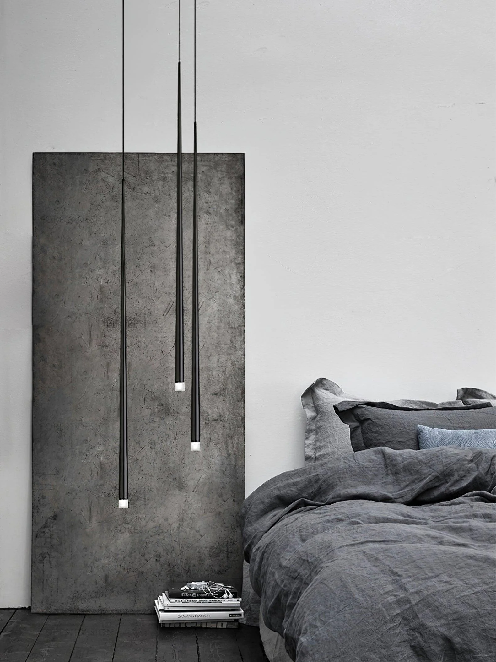 Lustra Chandelier Slender Black Minimalist - Image 66