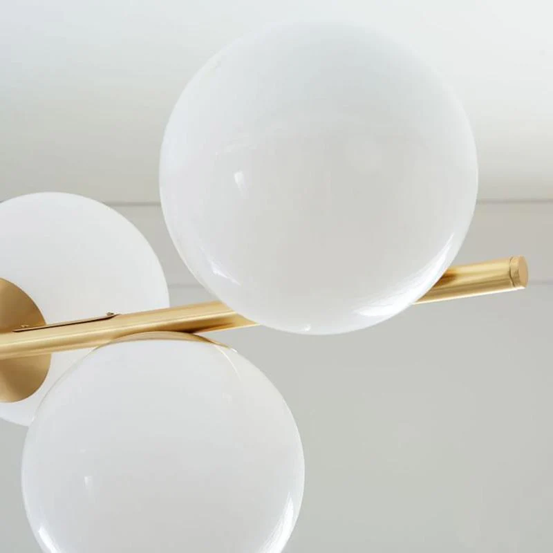 Lustra Chandelier Sphere & Stem Modern Gold LED - Image 21