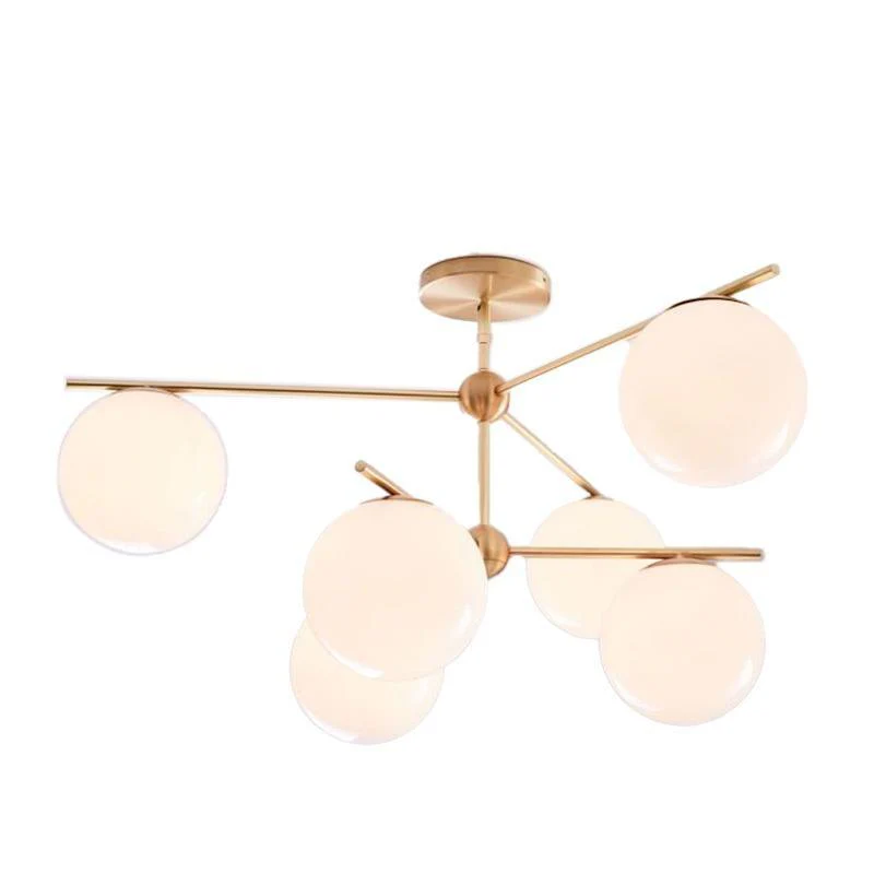 Lustra Chandelier Sphere & Stem Modern Gold LED - Image 5