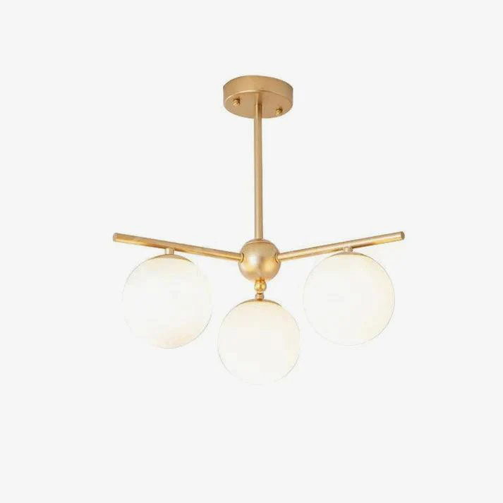 Lustra Chandelier Sphere & Stem Modern Gold LED - Image 56