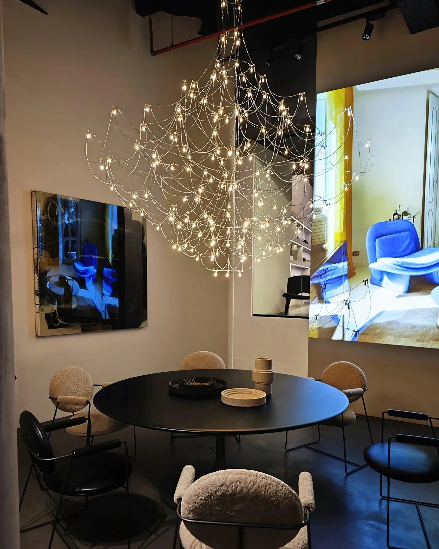 Lustra Chandelier Stainless Steel Wire Firefly - Image 2