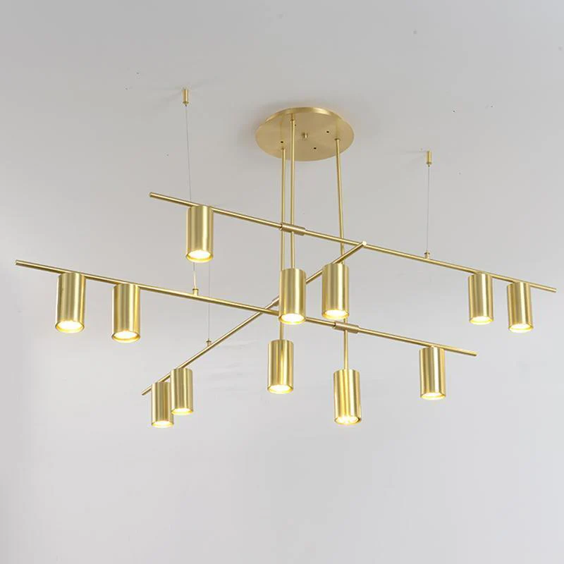 Lustra Chandelier Tribes Brass Linear Cylinder - Image 34
