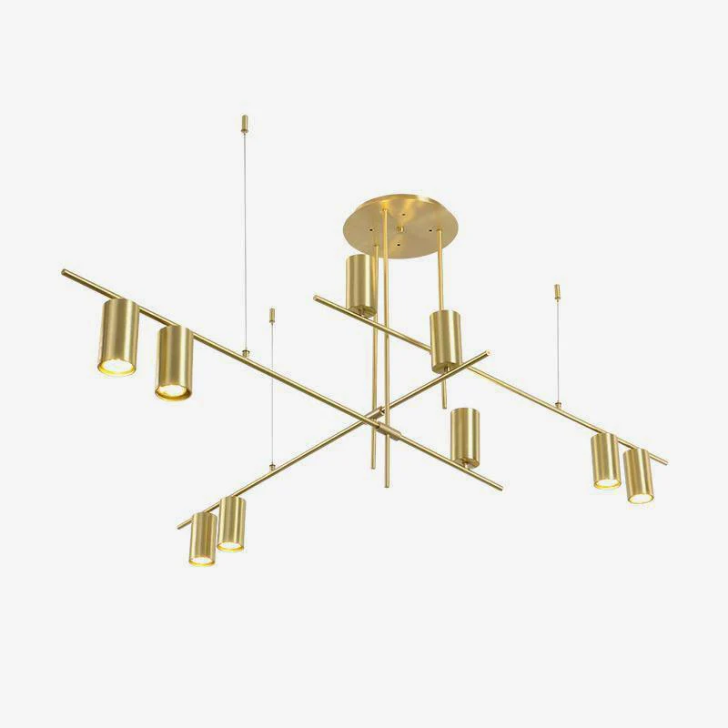 Lustra Chandelier Tribes Brass Linear Cylinder - Image 40