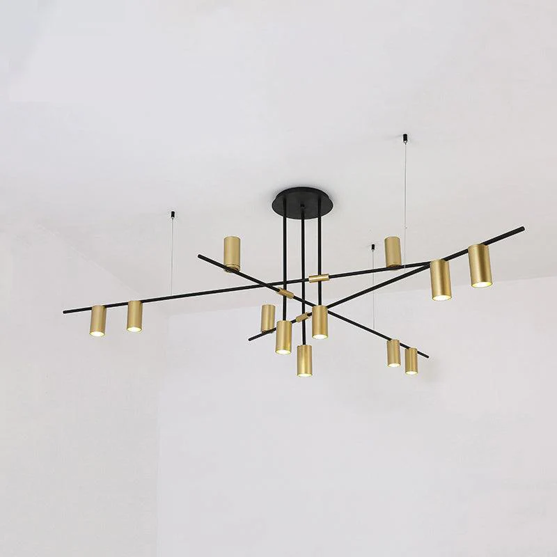 Lustra Chandelier Tribes Brass Linear Cylinder - Image 41